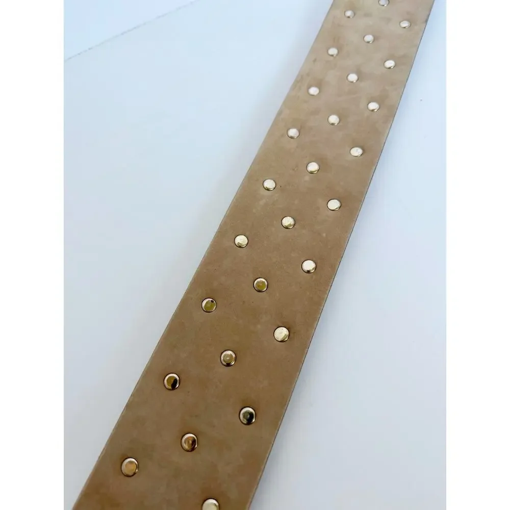 Streets Ahead Studded Leather Roger Belt Black Silver Small